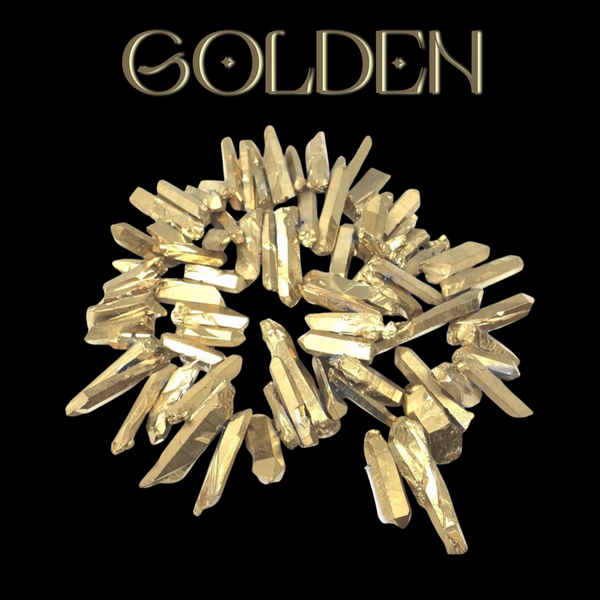 Golden Crystal Clips