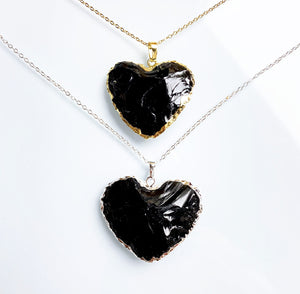 Black Tourmaline heart