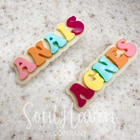 Retro Name Hair Clip