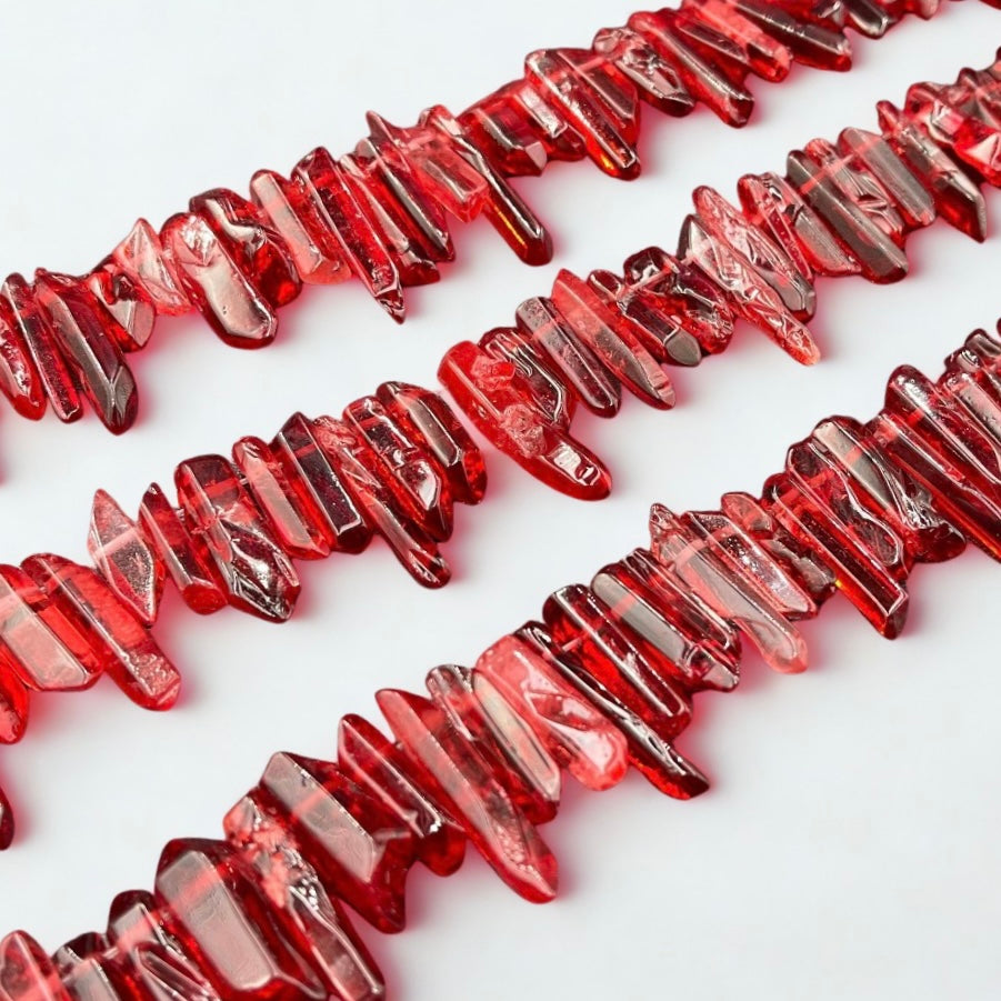 Chunky Crystal Bracelet: red