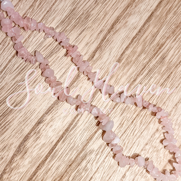 Rose Quartz Chip Necklace