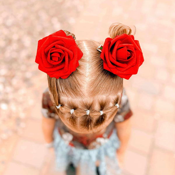 Enchanted Rose Hair Clips