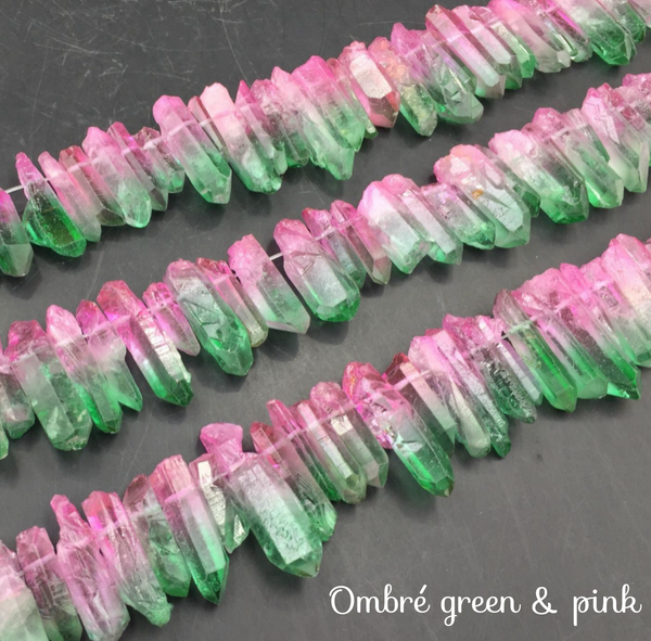Custom Crystal points hair clips (new color options!)
