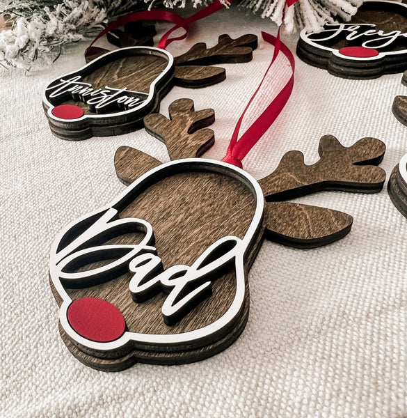Rudolph Stocking Tag / Ornament