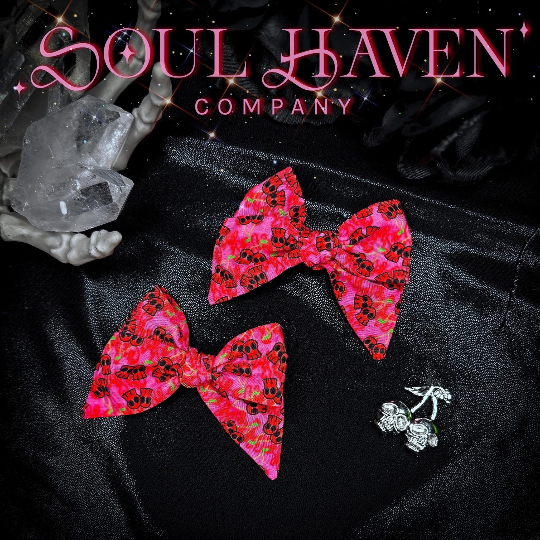 Cherry Skull Bows