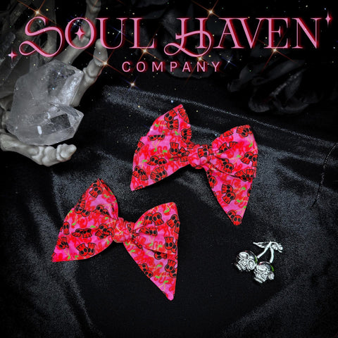 Cherry Skull Bows