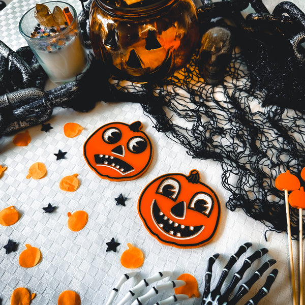 Vintage pumpkin clips