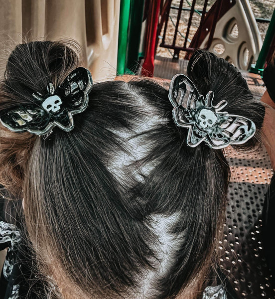 Death Head Moth hair clip