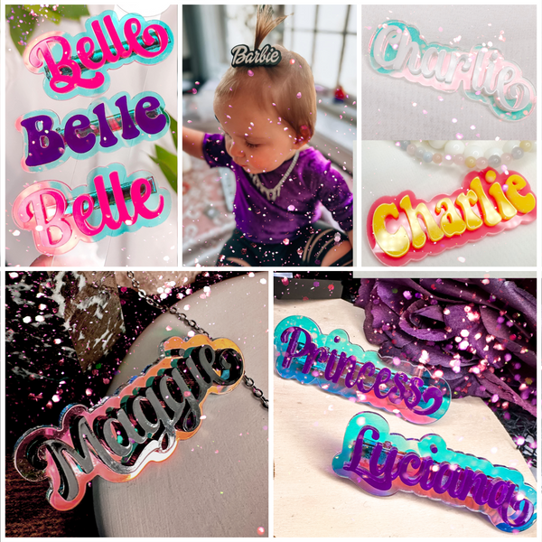 Custom Name Hair Clips