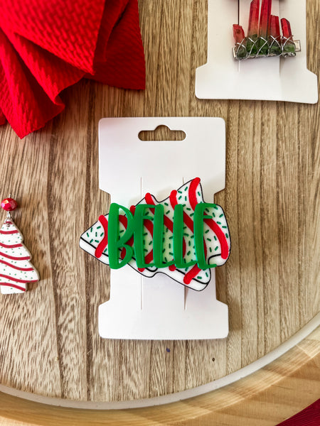Christmas Tree Cake name clips