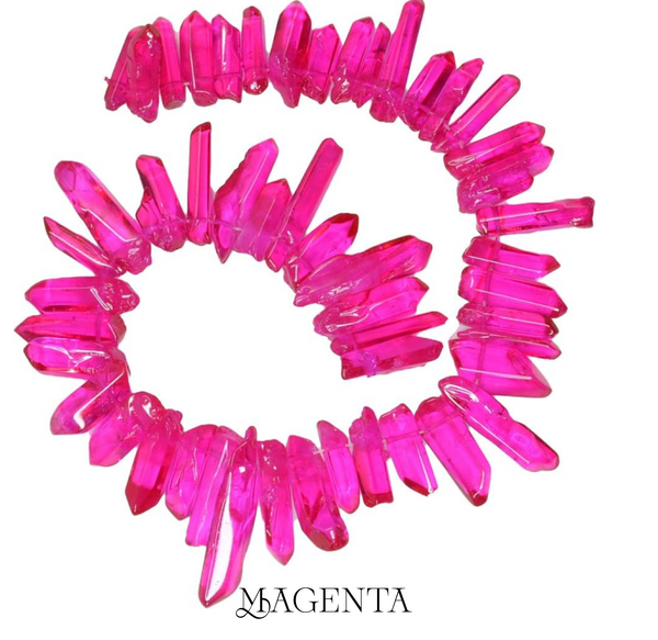 Coraline crystal clips: mixed colors