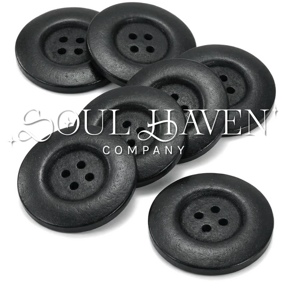 Button hair clips