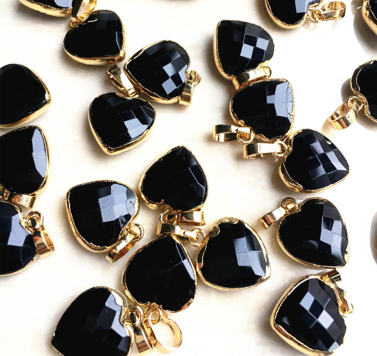 Black agate heart