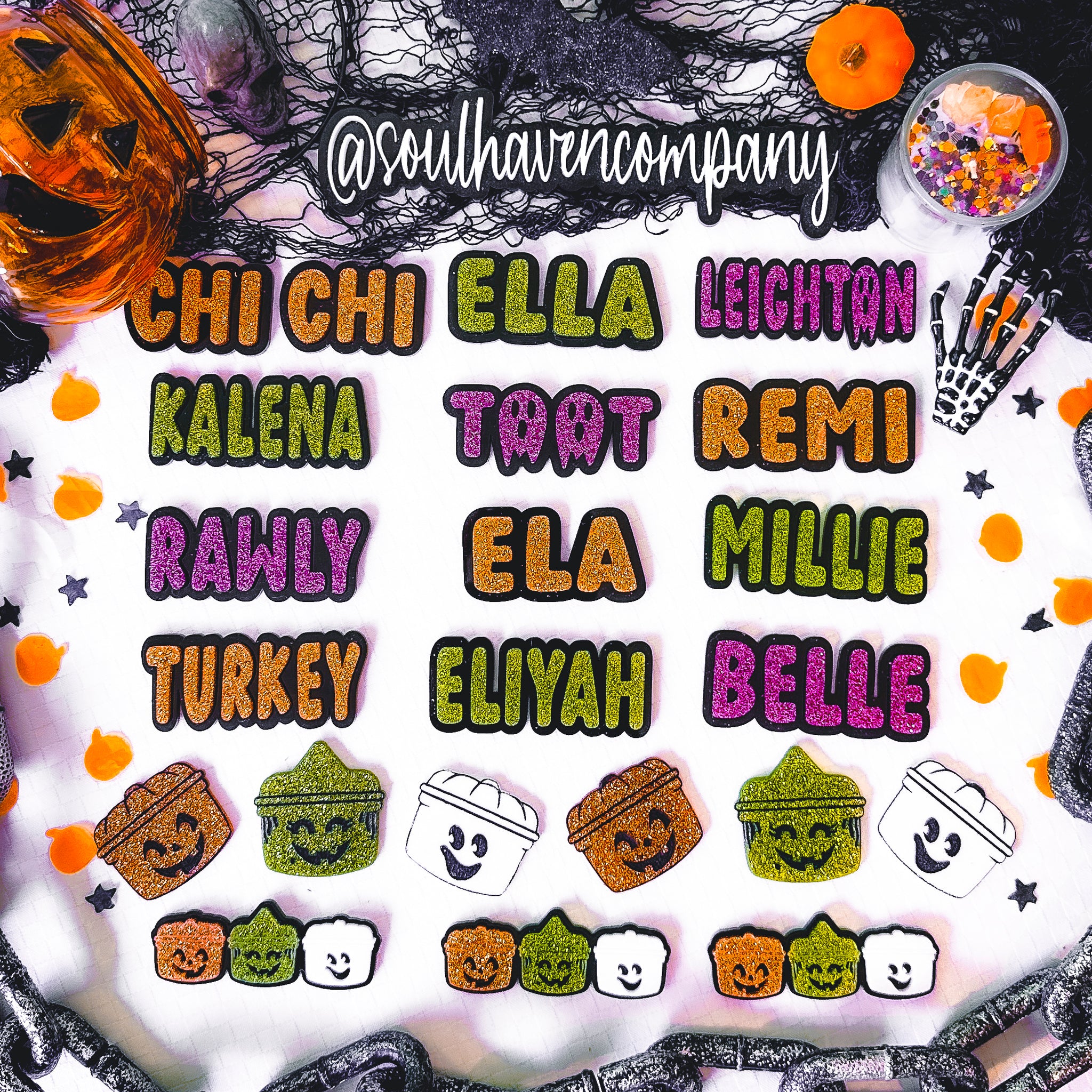 Spooky CUTE font clips