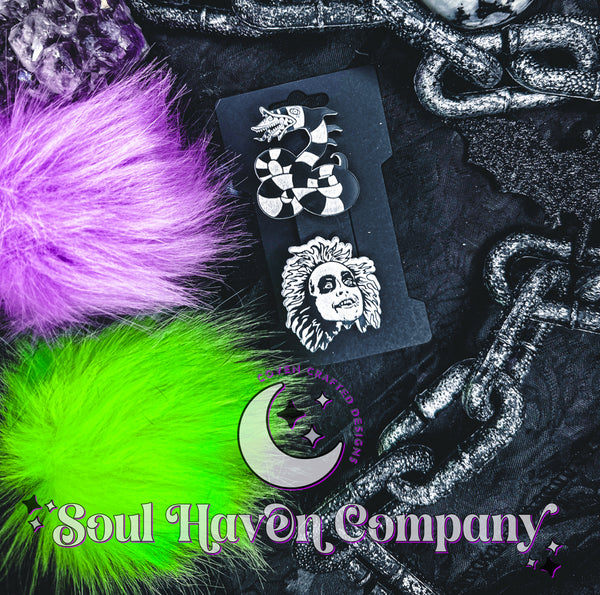 ᔕᗩᑎᗪᗯOᖇᗰ hair clips, earrings & pendants
