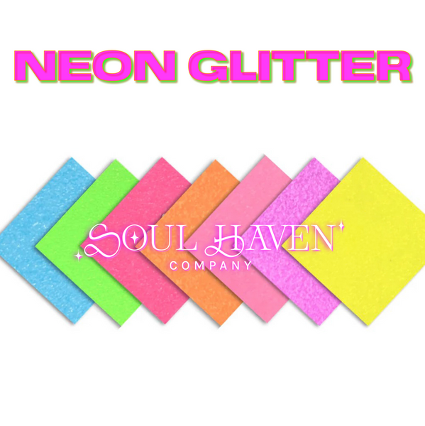 Neon glitter hair clip singles