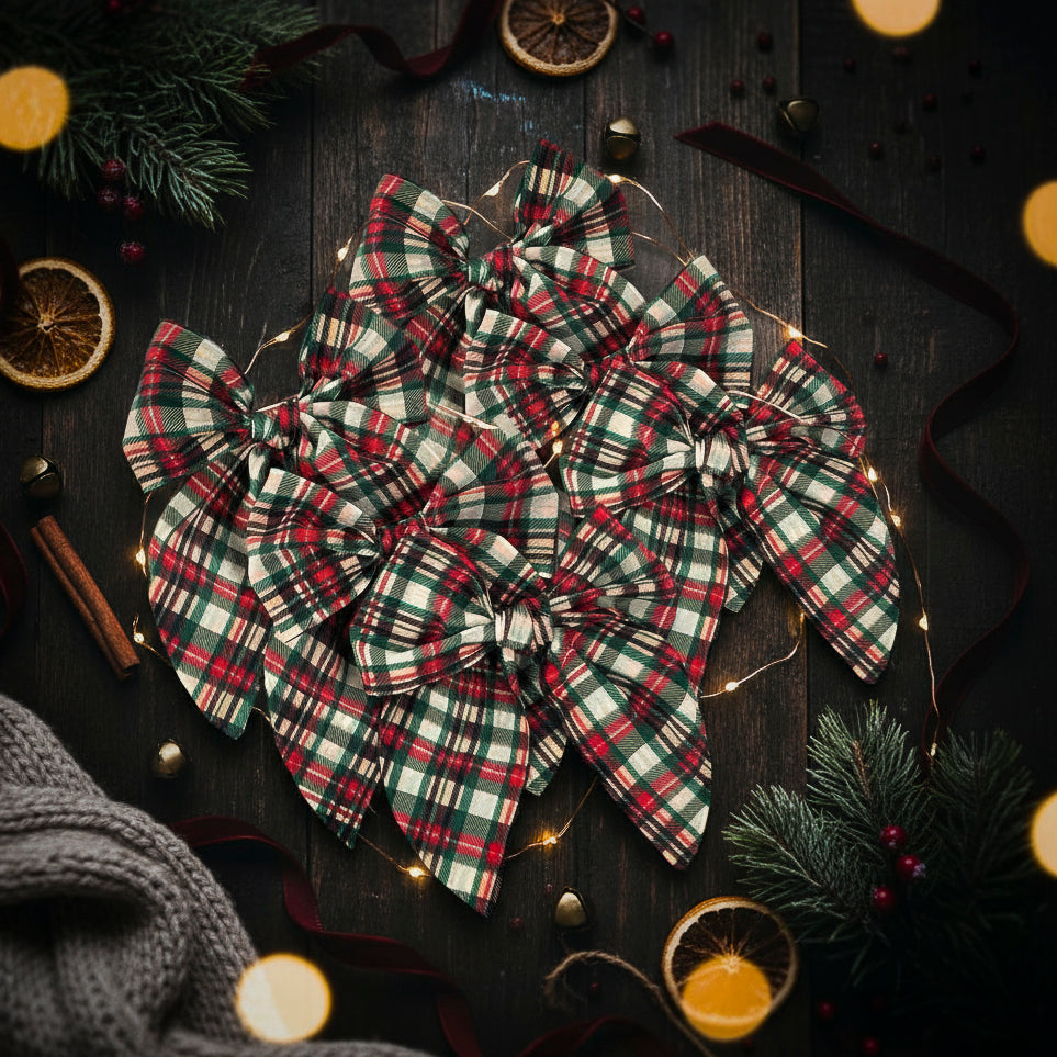 Soleil XXL sailor bows: Plaid