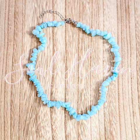 Aquamarine Chip Necklace