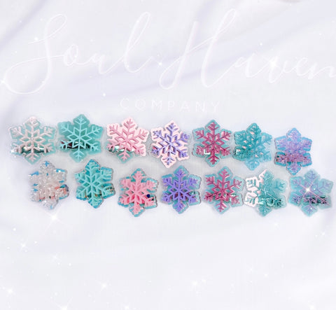 Snowflake earrings and removable pendants