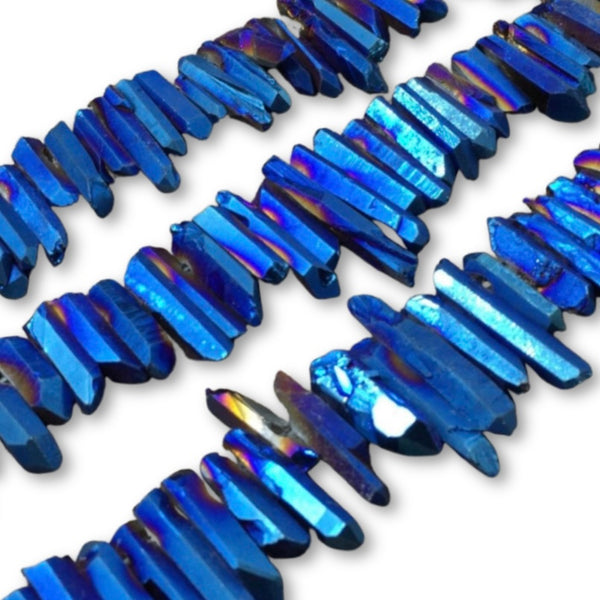 Chunky Crystal Bracelet: titanium blue