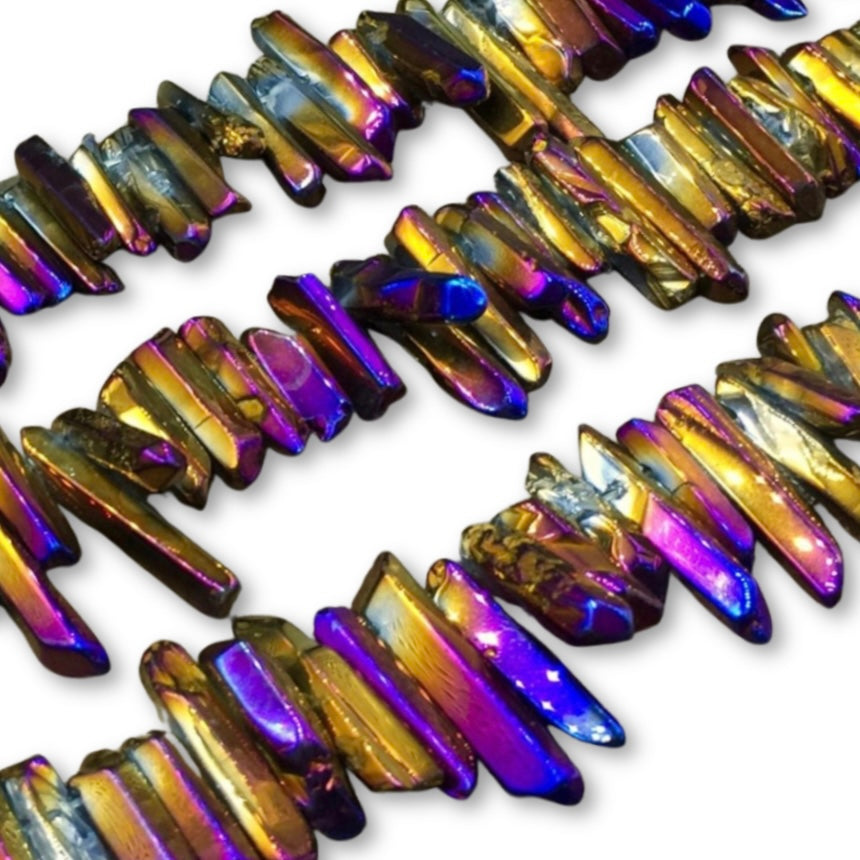 Chunky Crystal Bracelet: titanium purple