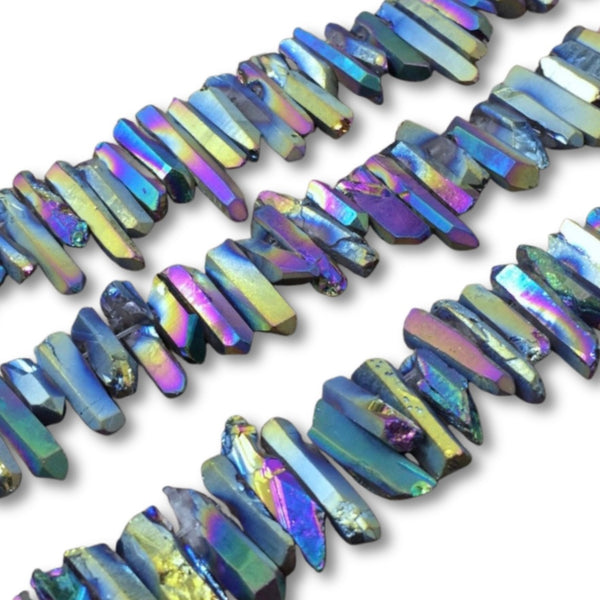 Chunky Crystal Bracelet: titanium rainbow
