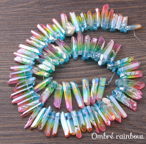 Custom Crystal points hair clips (new color options!)