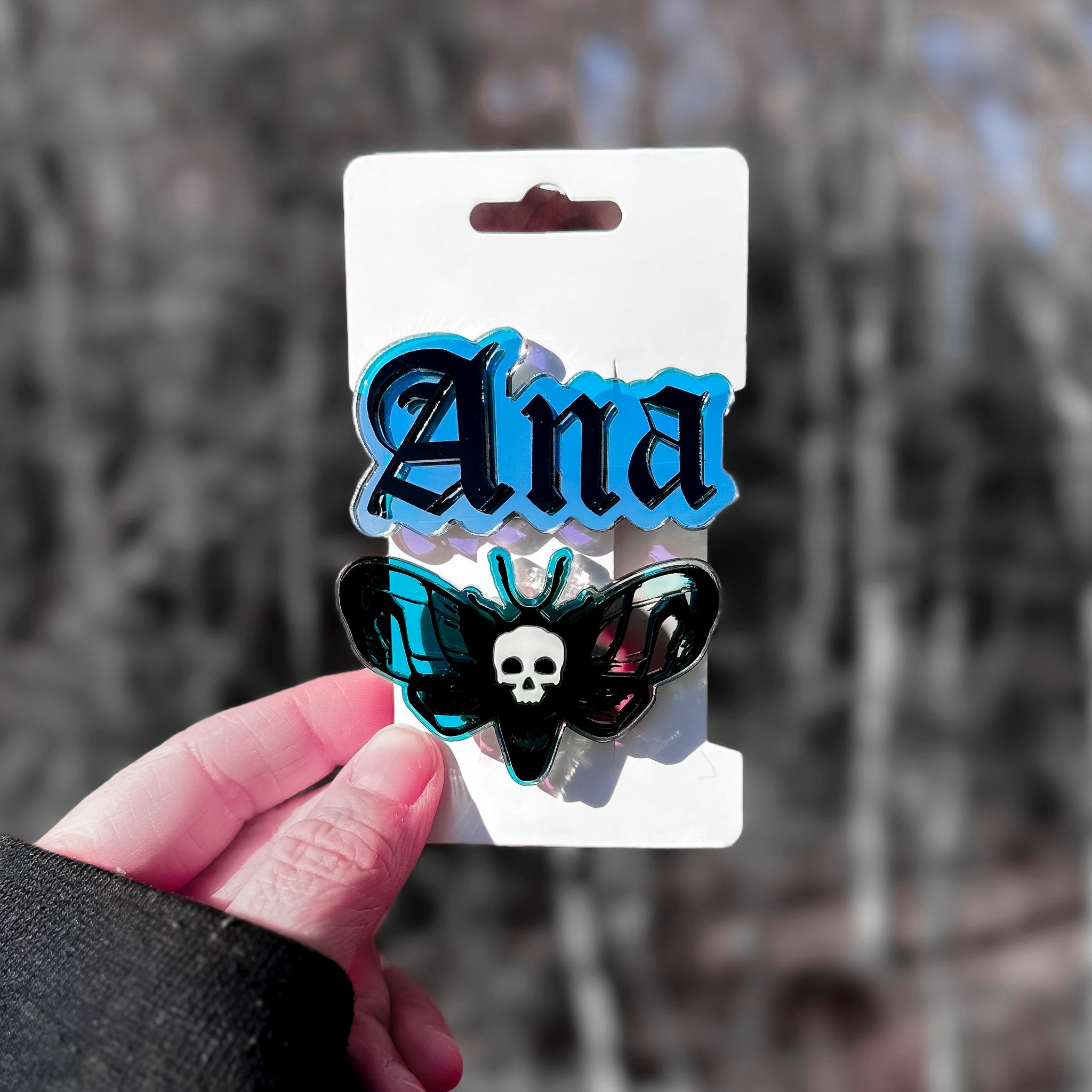 Death Head Moth hair clip