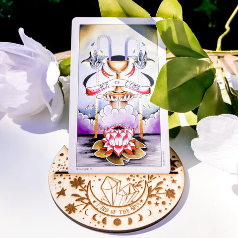 Crescent Moon Tarot Card Stand