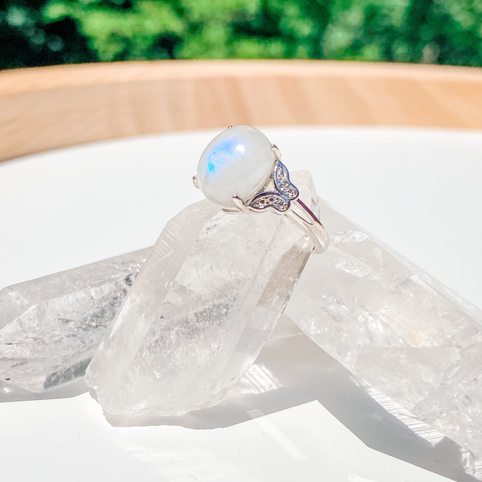 Rainbow Moonstone Rings
